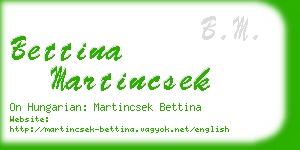 bettina martincsek business card